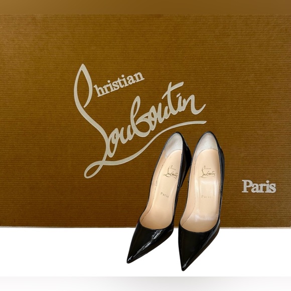 Christian Louboutin So Kate 120 Patent Black Pointed-Toe Red Sole Pump - Picture 7 of 11